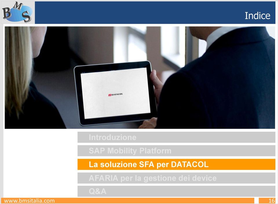 DATACOL AFARIA per la gestione