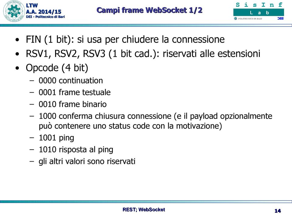 binario 1000 conferma chiusura connessione (e il payload opzionalmente può contenere uno status