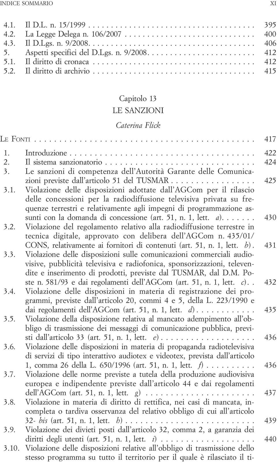 Le sanzioni di competenza dell Autorità Garante delle Comunicazioniprevistedall articolo51d