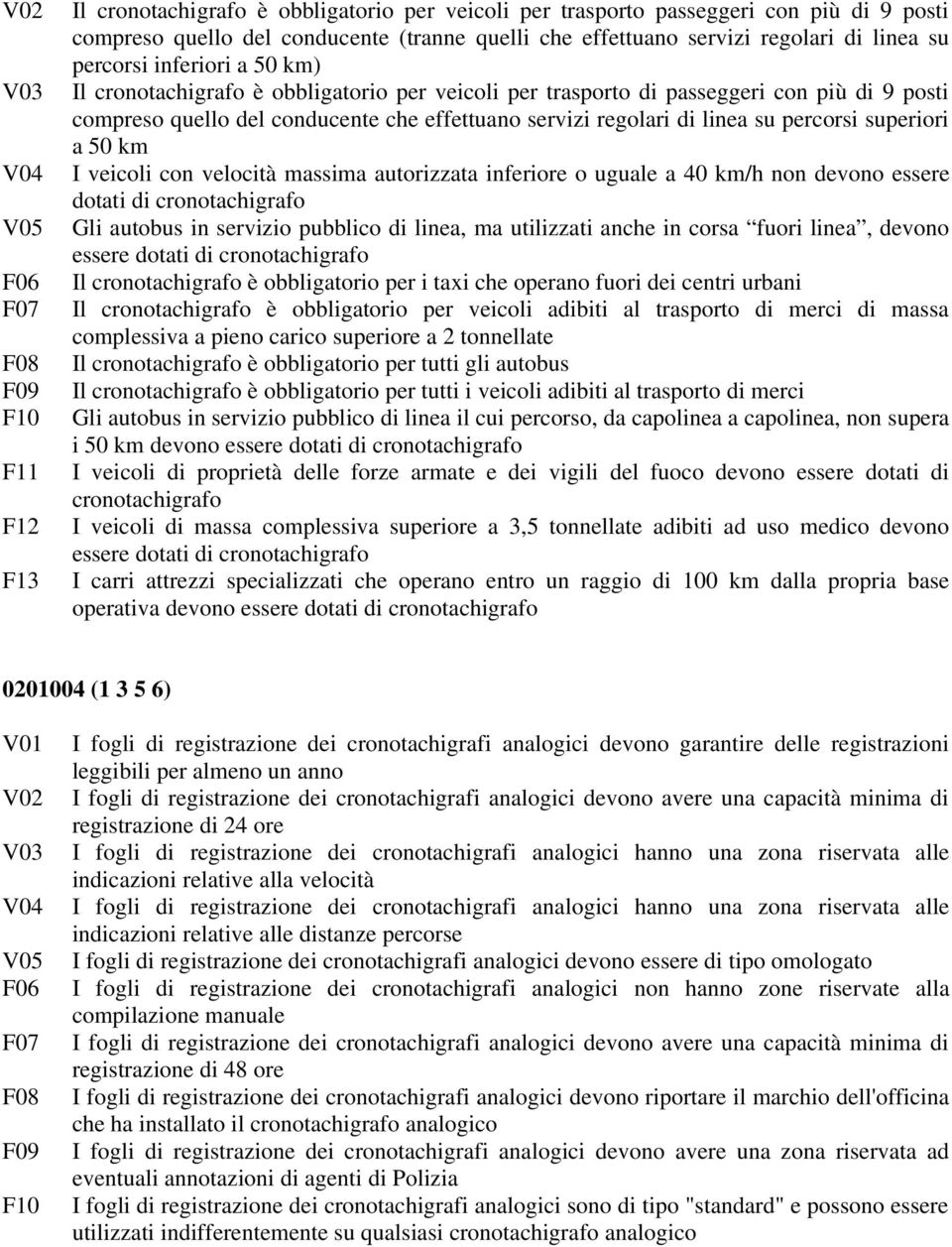 percorsi superiori a 50 km I veicoli con velocità massima autorizzata inferiore o uguale a 40 km/h non devono essere dotati di cronotachigrafo Gli autobus in servizio pubblico di linea, ma utilizzati