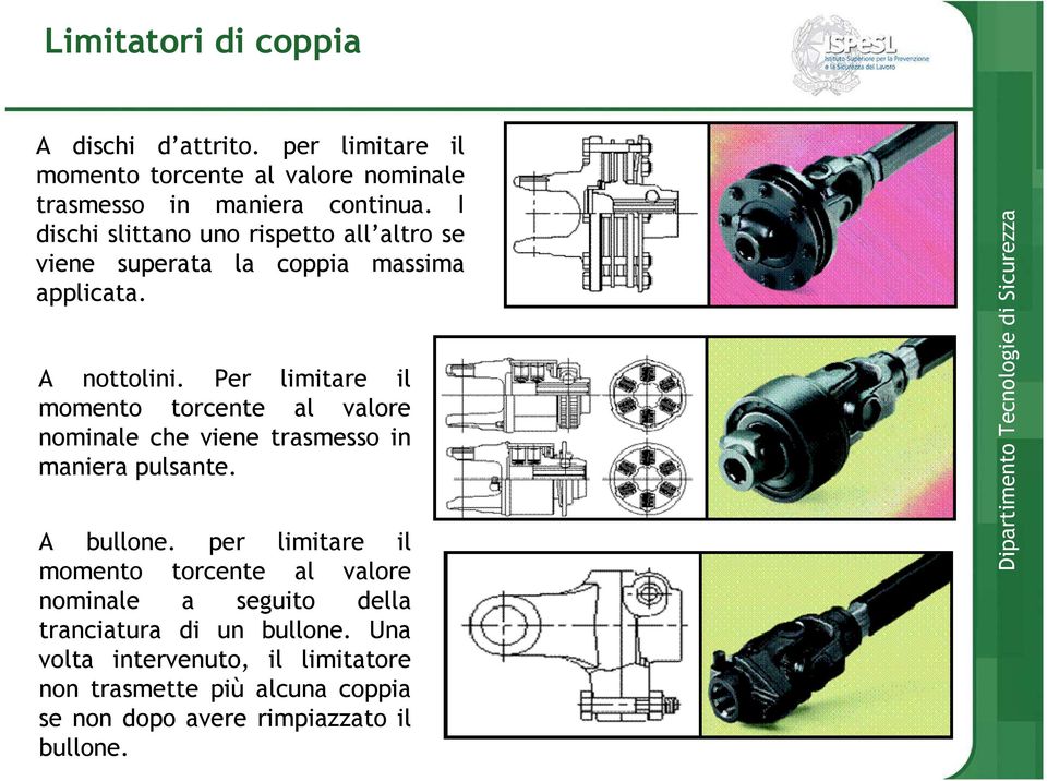 Per limitare il momento torcente al valore nominale che viene trasmesso in maniera pulsante. A bullone.