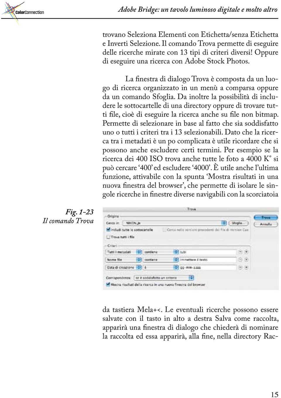 La finestra di dialogo Trova è composta da un luogo di ricerca organizzato in un menù a comparsa oppure da un comando Sfoglia.