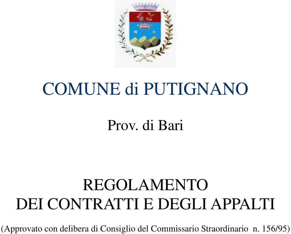 DEGLI APPALTI (Approvato con delibera