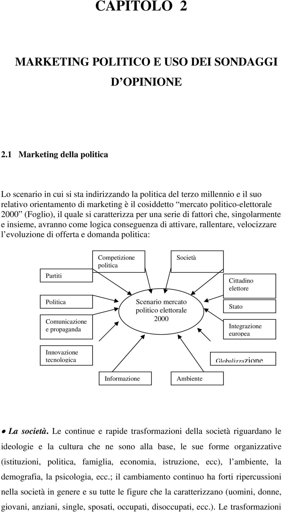 (Foglio), il quale si caratterizza per una serie di fattori che, singolarmente e insieme, avranno come logica conseguenza di attivare, rallentare, velocizzare l evoluzione di offerta e domanda