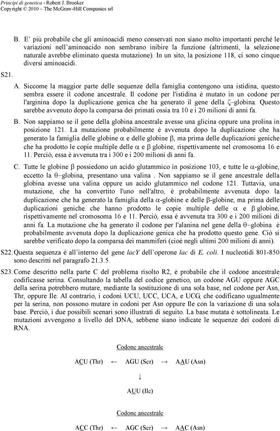 eliminato questa mutazione). In un sito, la posizione 118, ci sono cinque diversi aminoacidi. A.