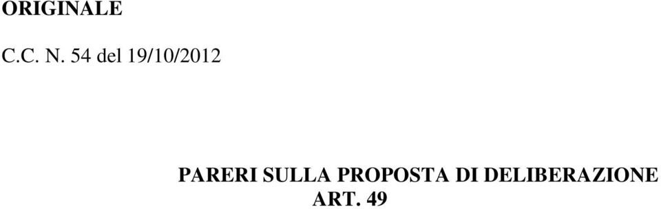 49 COMMA 1 DECRETO LEGISLATIVO N. 267 DEL 18.08.