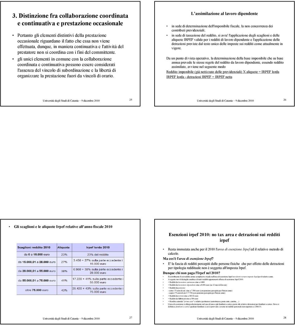 gli unici elementi in comune con la collaborazione coordinata e continuativa possono essere considerati l'assenza del vincolo di subordinazione e la libertà di organizzare la prestazione fuori da