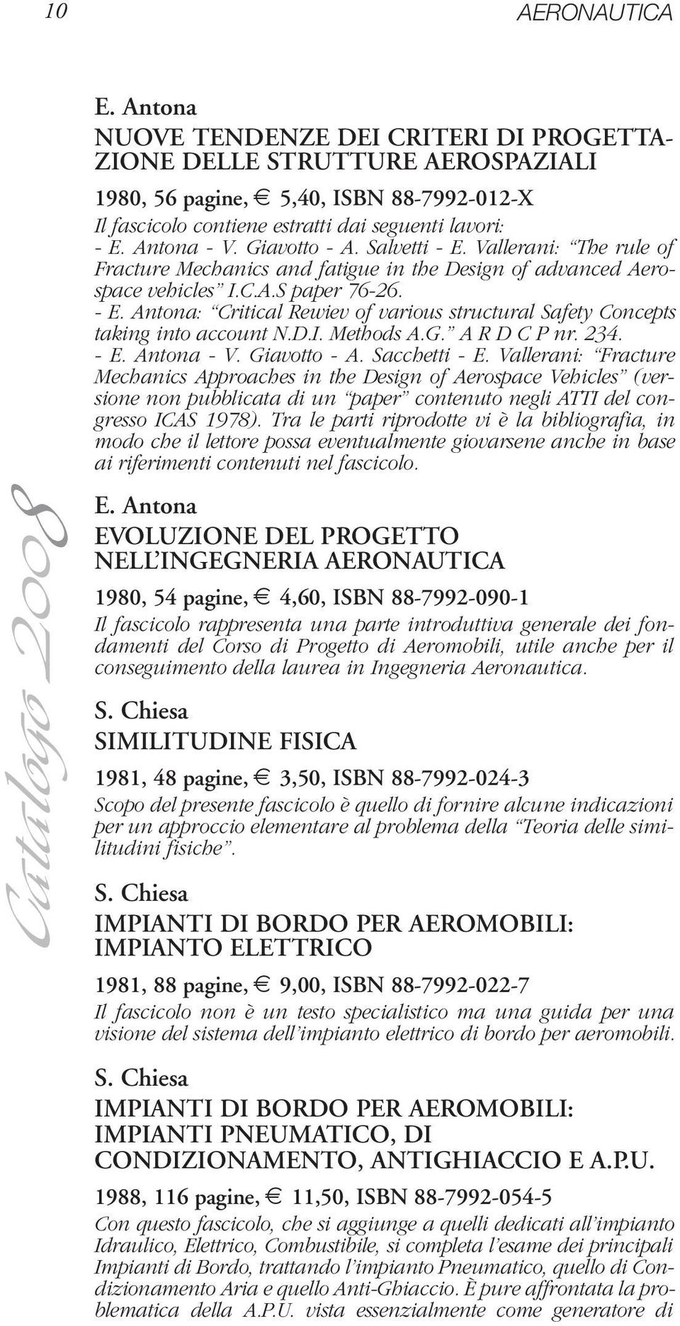 D.I. Methods A.G. A R D C P nr. 234. - E. Antona - V. Giavotto - A. Sacchetti - E.