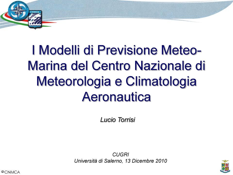 Climatologia Aeronautica Lucio Torrisi