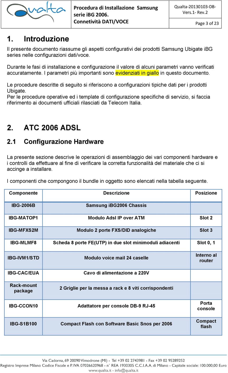 Le procedure descritte di seguito si riferiscono a configurazioni tipiche dati per i prodotti Ubigate.