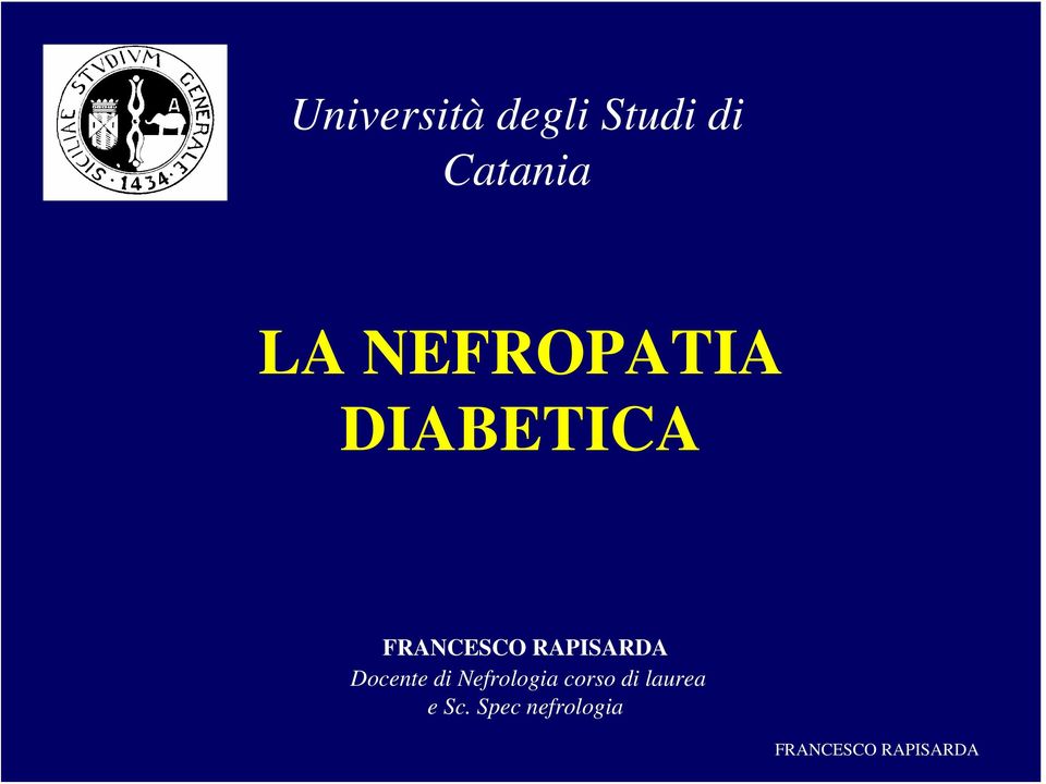 DIABETICA Docente di