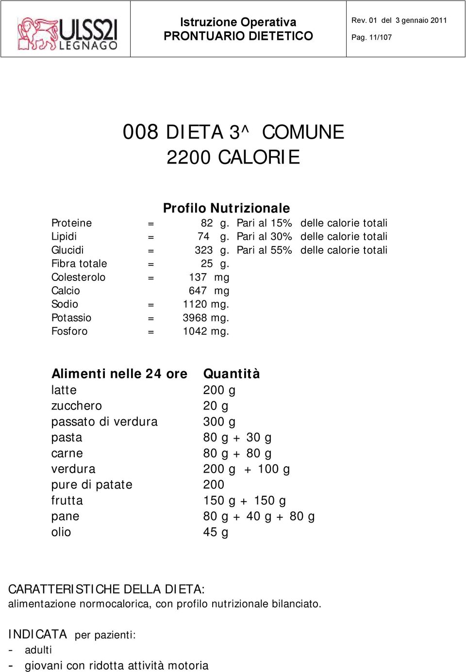 Colesterolo = 137 mg Calcio 647 mg Sodio = 1120 mg. Potassio = 3968 mg. Fosforo = 1042 mg.