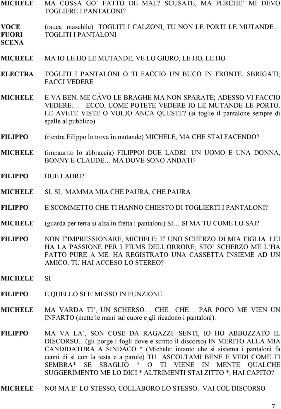 VEDERE E VA BEN, ME CÁVO LE BRAGHE MA NON SPARATE; ADESSO VI FACCIO VEDERE ECCO, COME POTETE VEDERE IO LE MUTANDE LE PORTO. LE AVETE VISTE O VOLJO ANCA QUESTE?