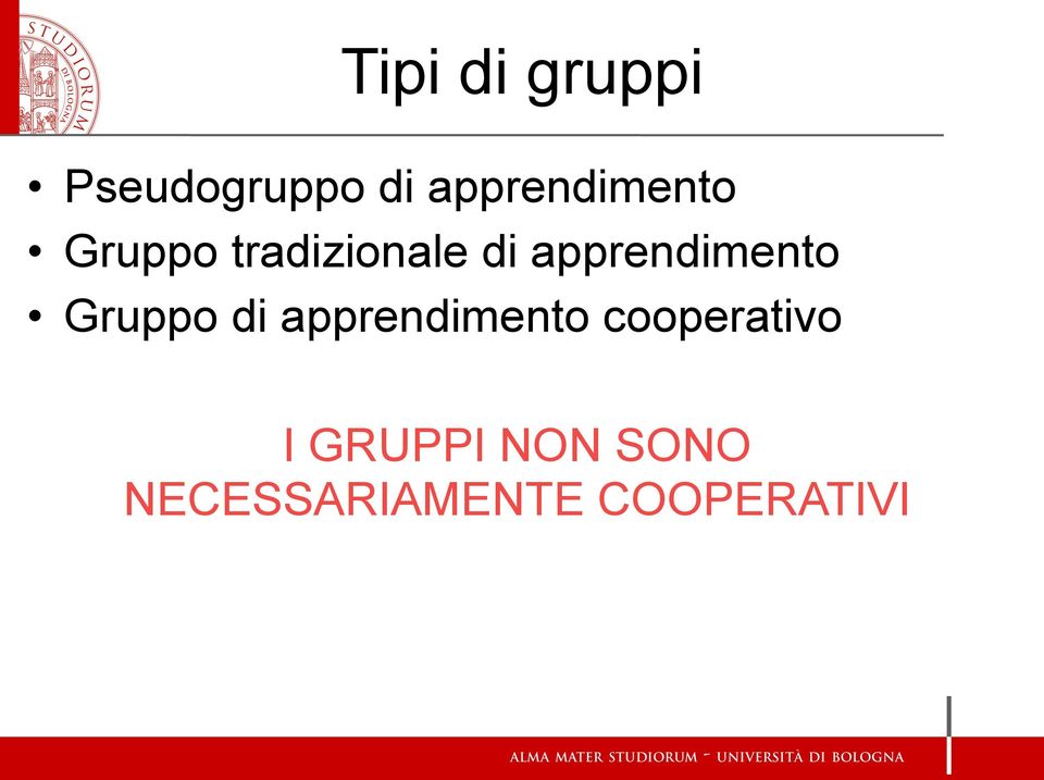 apprendimento Gruppo di apprendimento