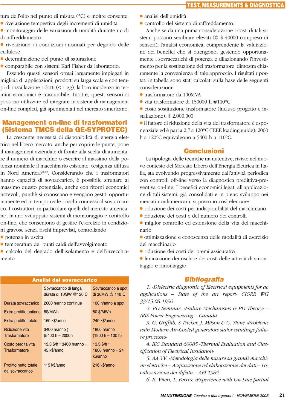 Essendo questi sensori ormai largamente impiegati in migliaia di applicazioni, prodotti su larga scala e con tempi di installazione ridotti (< 1 gg), la loro incidenza in termini economici è