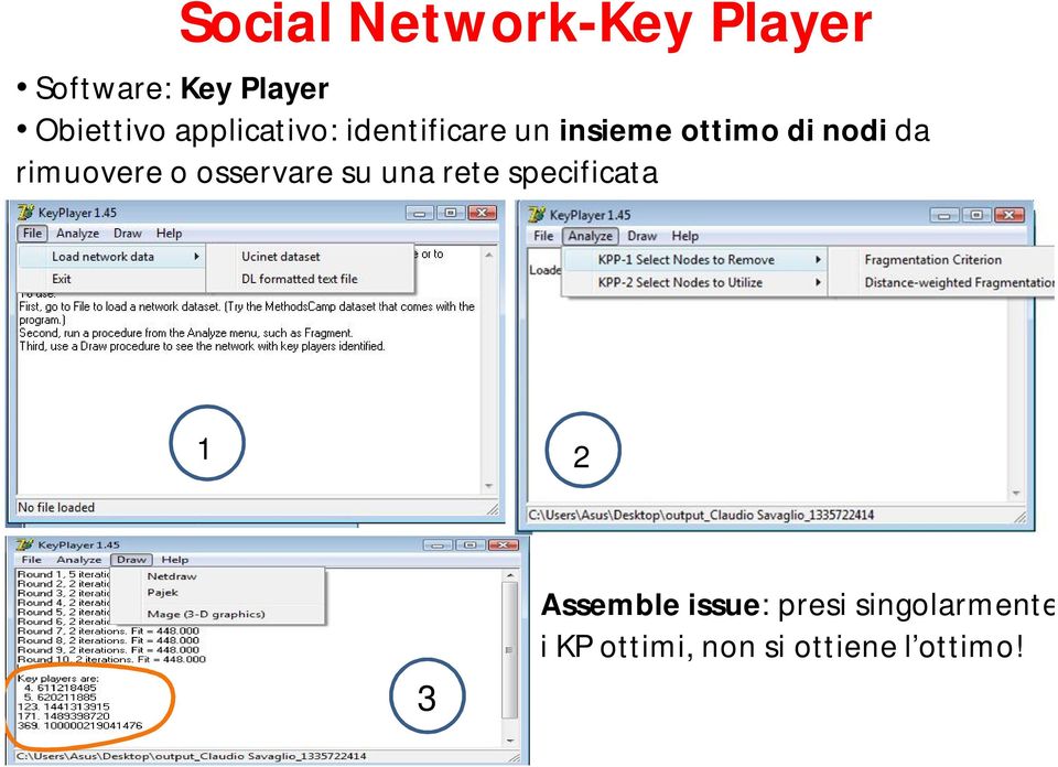 rimuovere o osservare su una rete specificata 1 2 3