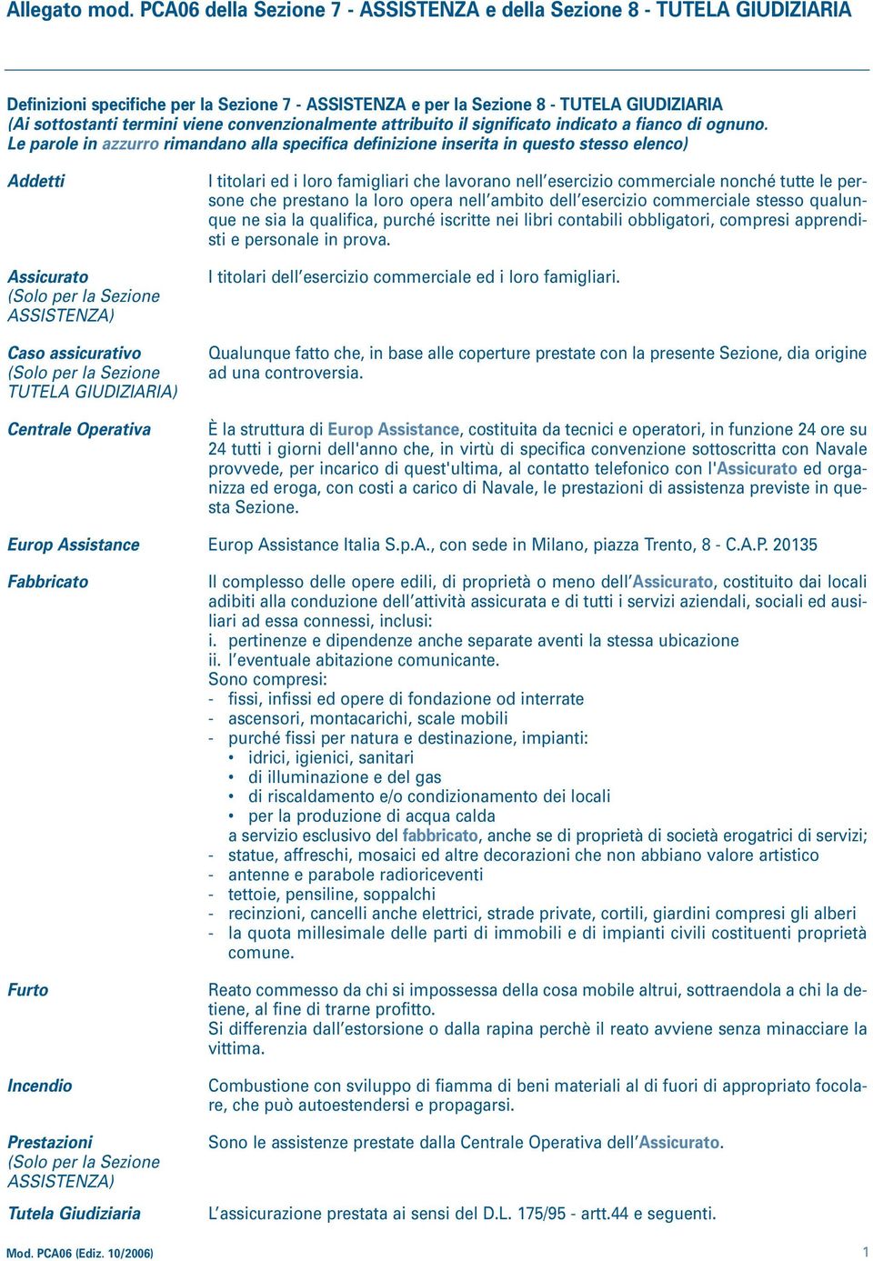 convenzionalmente attribuito il significato indicato a fianco di ognuno.