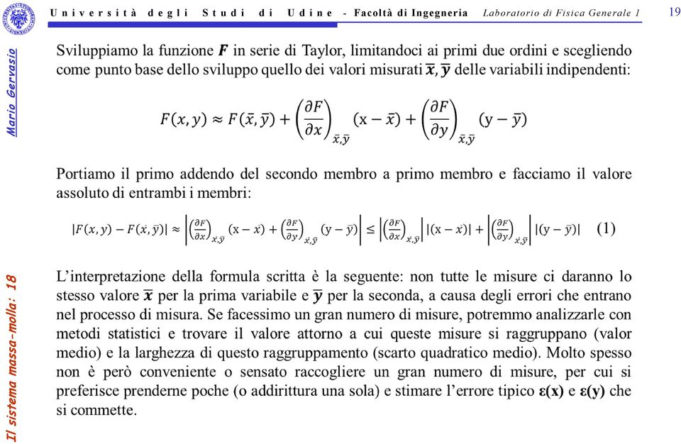 Ingegneria Laboratorio di Fisica