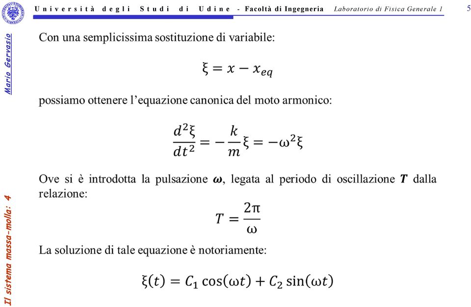 Ingegneria Laboratorio di Fisica