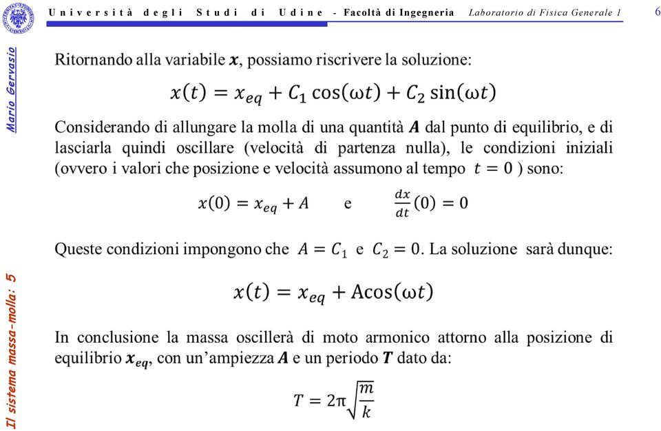 Ingegneria Laboratorio di Fisica