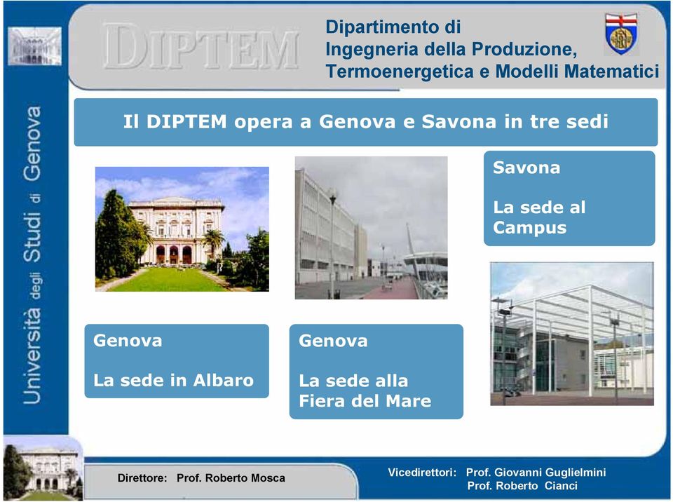 Campus Genova La sede in Albaro Genova La sede alla Fiera del Mare