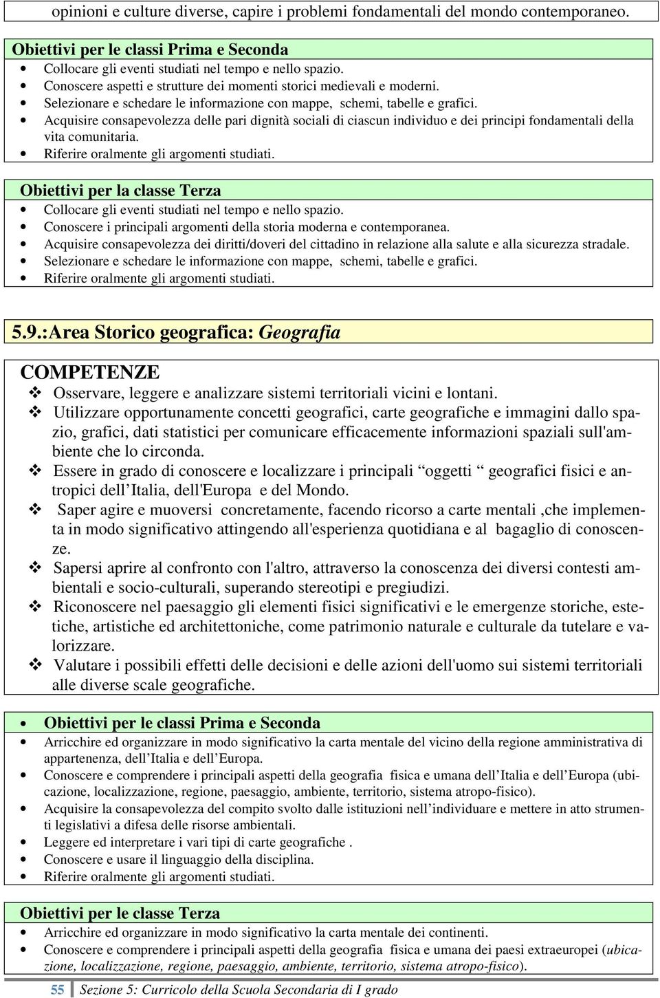 Acquisire consapevolezza delle pari dignità sociali di ciascun individuo e dei principi fondamentali della vita comunitaria. Riferire oralmente gli argomenti studiati.