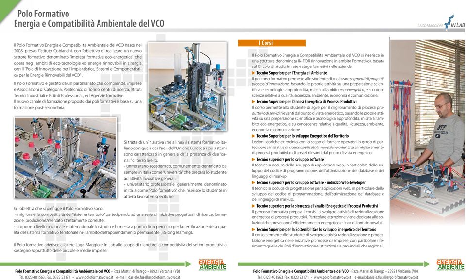 Sistemi e Componentistica per le Energie Rinnovabili del VCO.