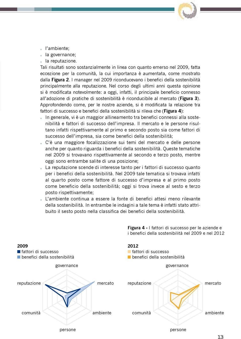 I manager nel 2009 riconducevano i benefici della sostenibilità principalmente alla reputazione.