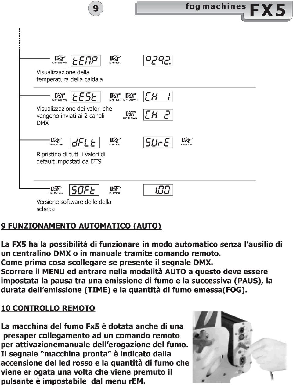 Come prima cosa scollegare se presente il segnale DMX.