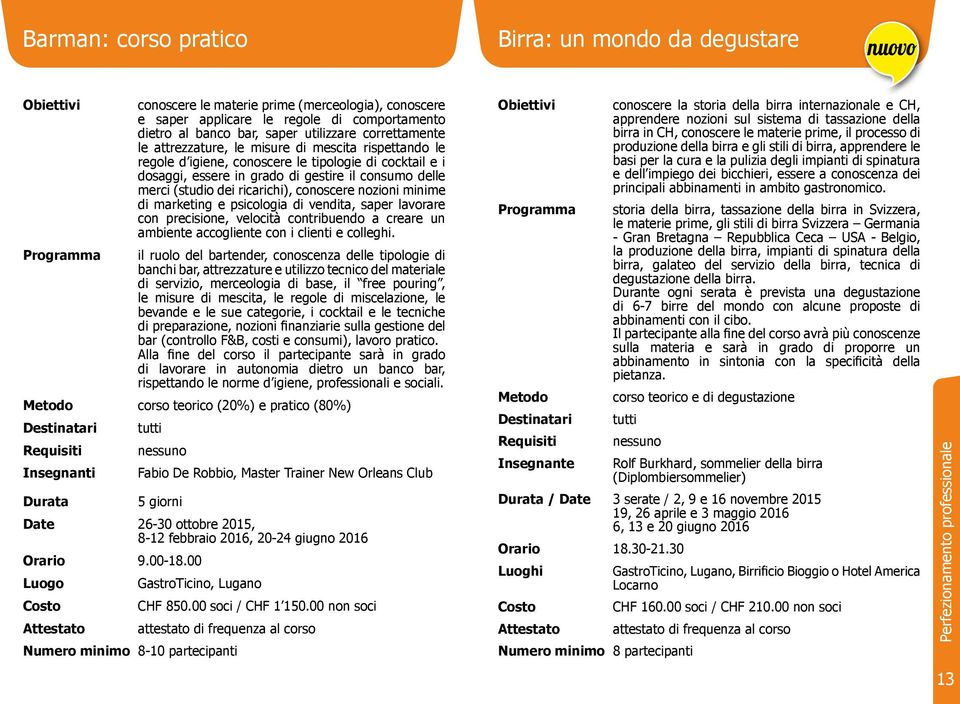 conoscere nozioni minime di marketing e psicologia di vendita, saper lavorare con precisione, velocità contribuendo a creare un ambiente accogliente con i clienti e colleghi.