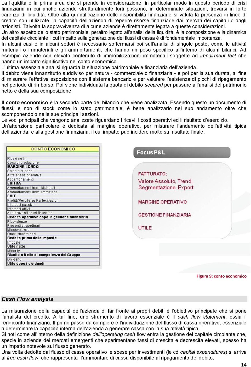 Oltre alla quantificazione delle disponibilità finanziarie si valuta la presenza di linee di credito non utilizzate, la capacità dell azienda di reperire risorse finanziarie dai mercati dei capitali