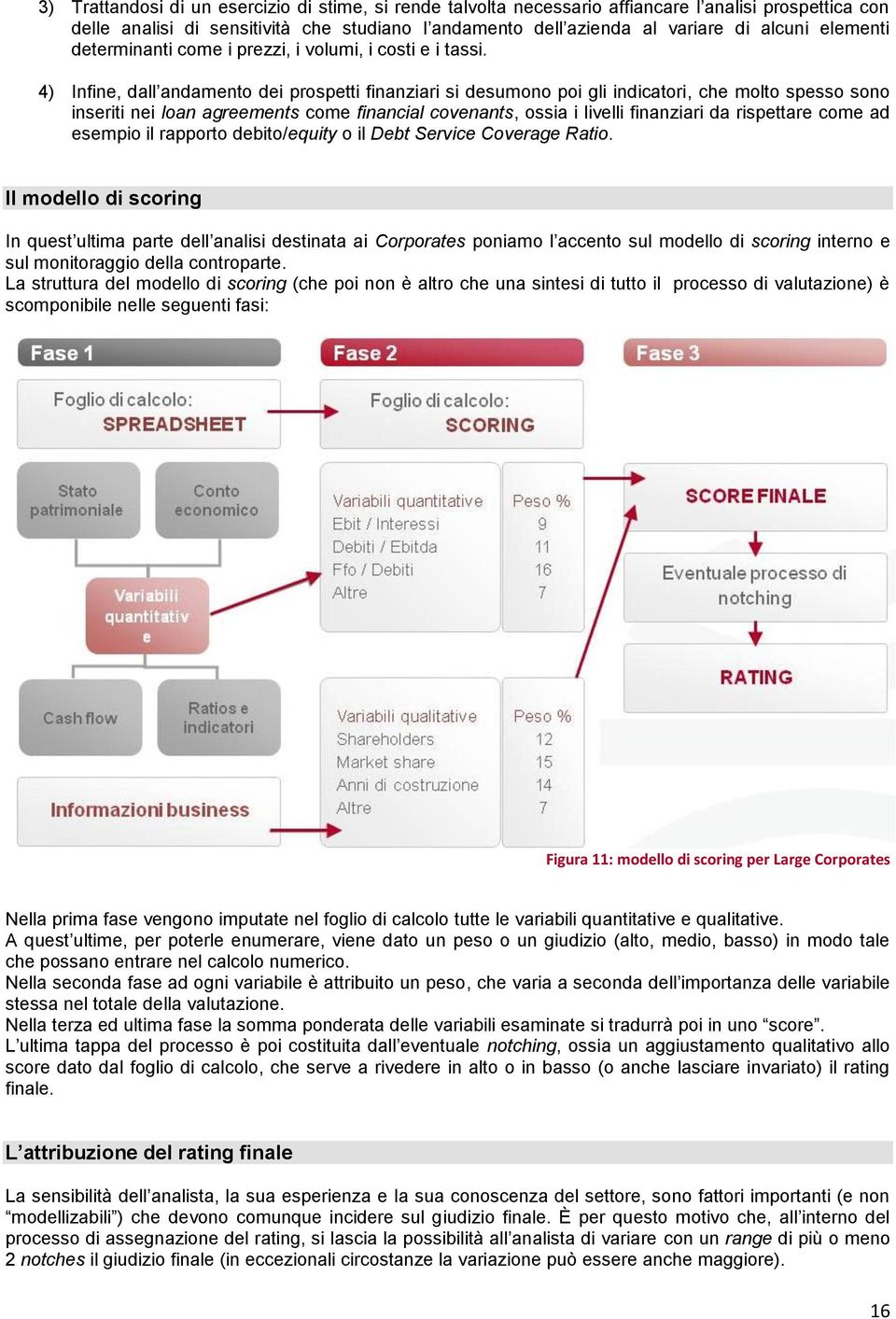 4) Infine, dall andamento dei prospetti finanziari si desumono poi gli indicatori, che molto spesso sono inseriti nei loan agreements come financial covenants, ossia i livelli finanziari da