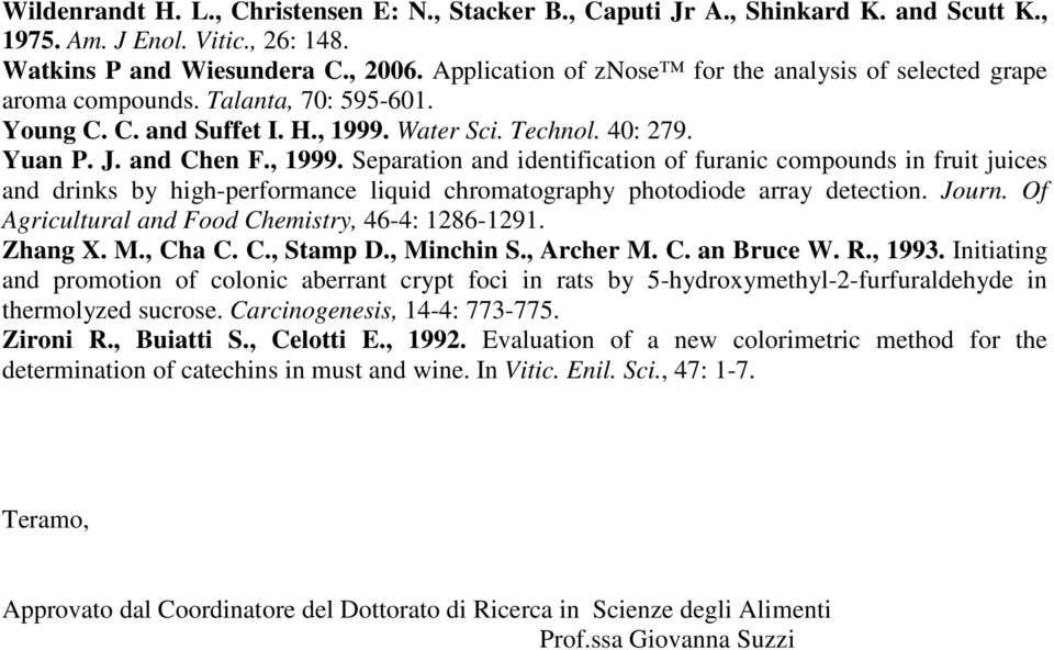 Water Sci. Technol. 40: 279. Yuan P. J. and Chen F., 1999.