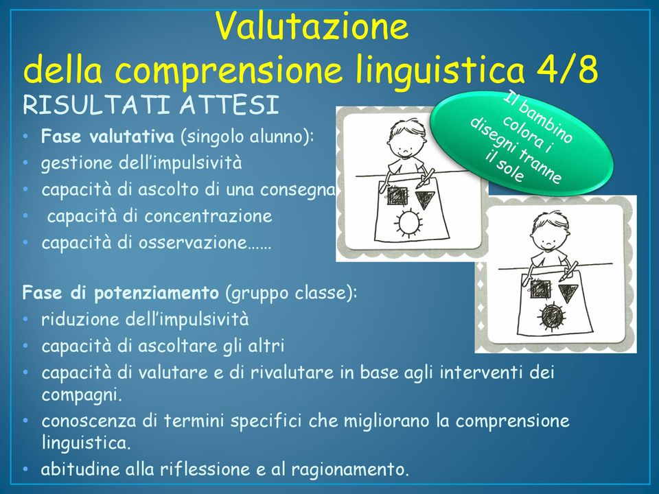 riduzione dell impulsività capacità di ascoltare gli altri capacità di valutare e di rivalutare in base agli interventi dei