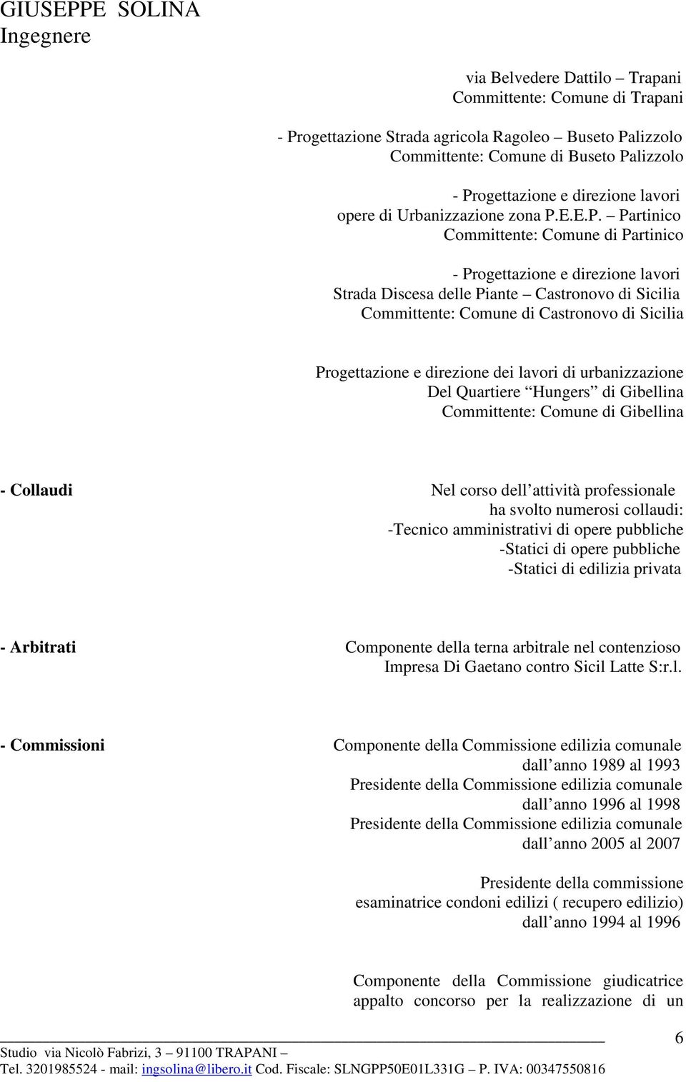 lizzolo Committente: Comune di Buseto Pa