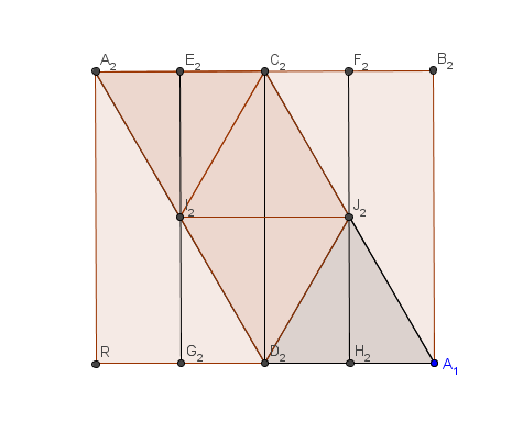 osserviamo il parallelogramma ACDE evidenziato, che sarà il nostro modulo.