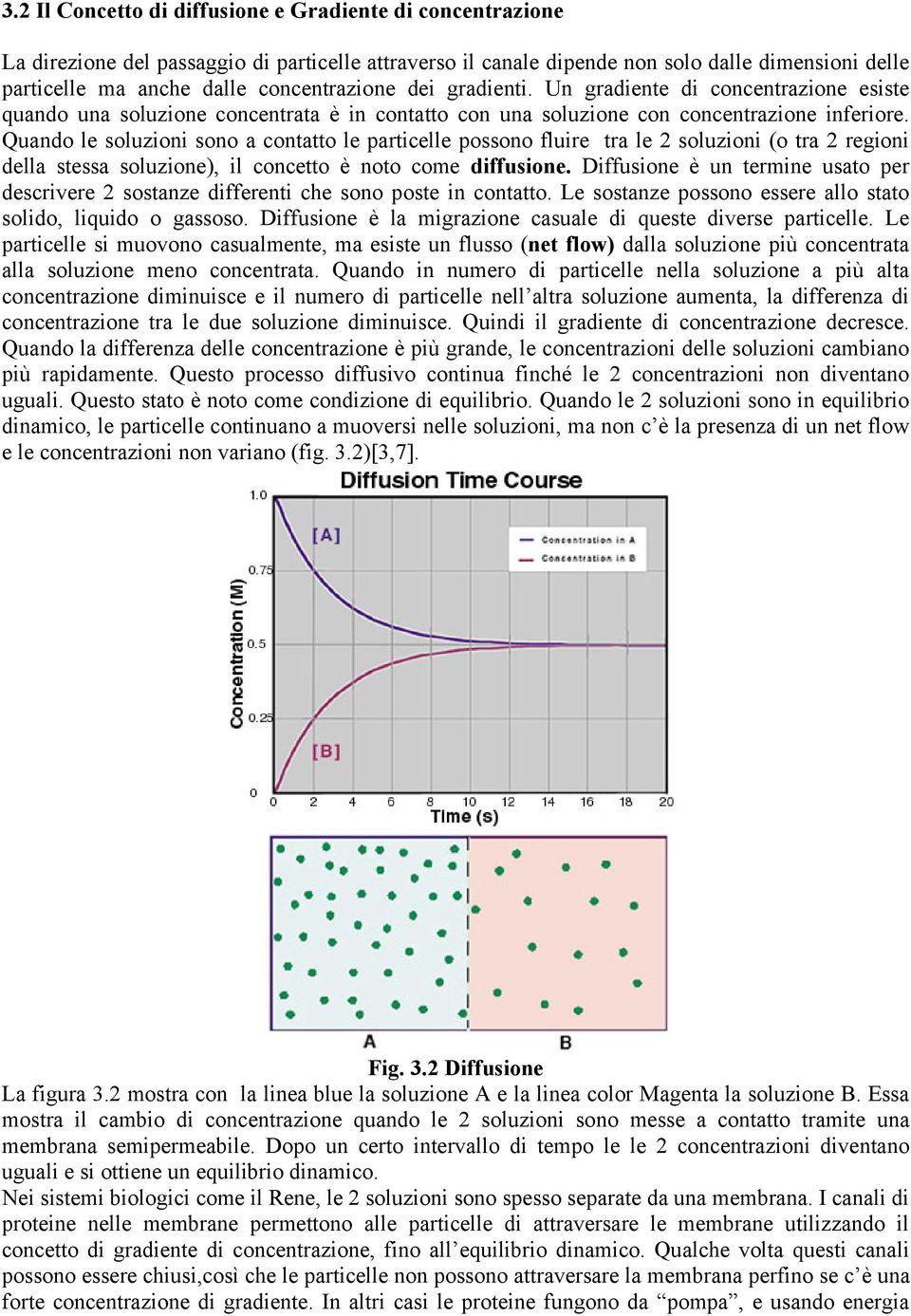 Quando le soluzioni sono a contatto le particelle possono fluire tra le 2 soluzioni (o tra 2 regioni della stessa soluzione), il concetto è noto come diffusione.