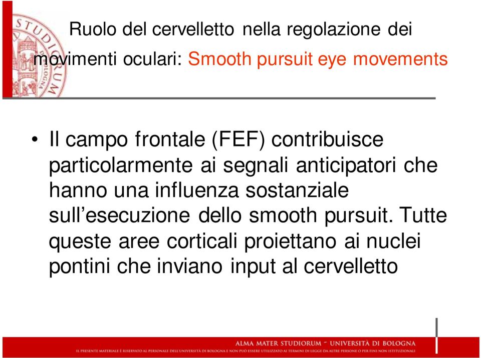 anticipatori che hanno una influenza sostanziale sull esecuzione dello smooth