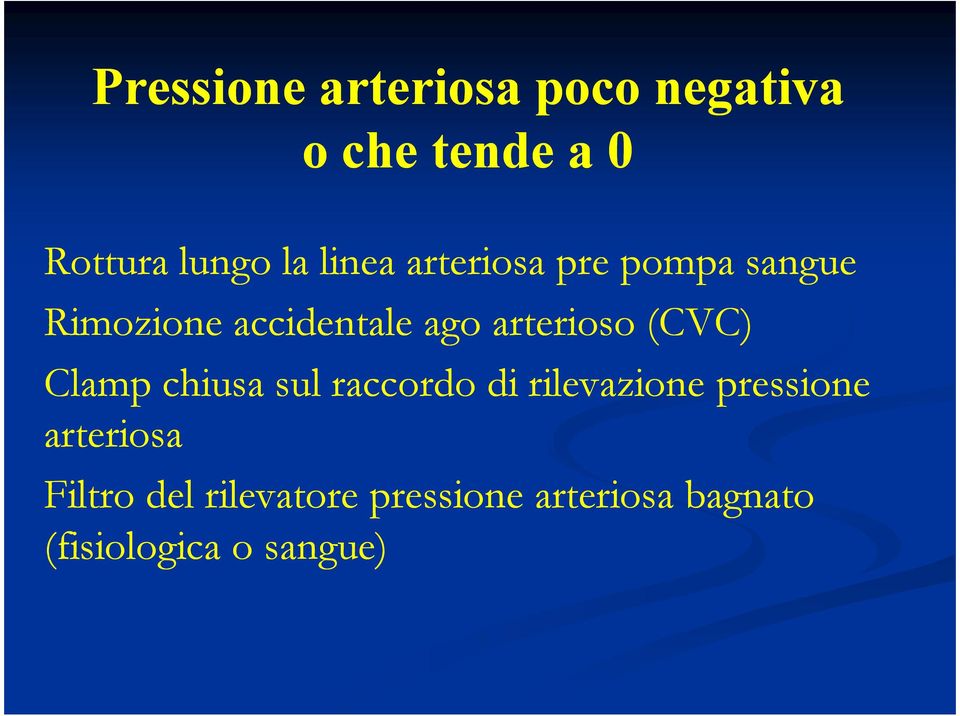 (CVC) Clamp chiusa sul raccordo di rilevazione pressione arteriosa