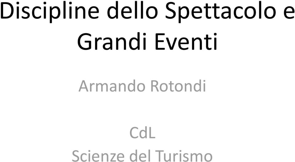 Eventi Armando