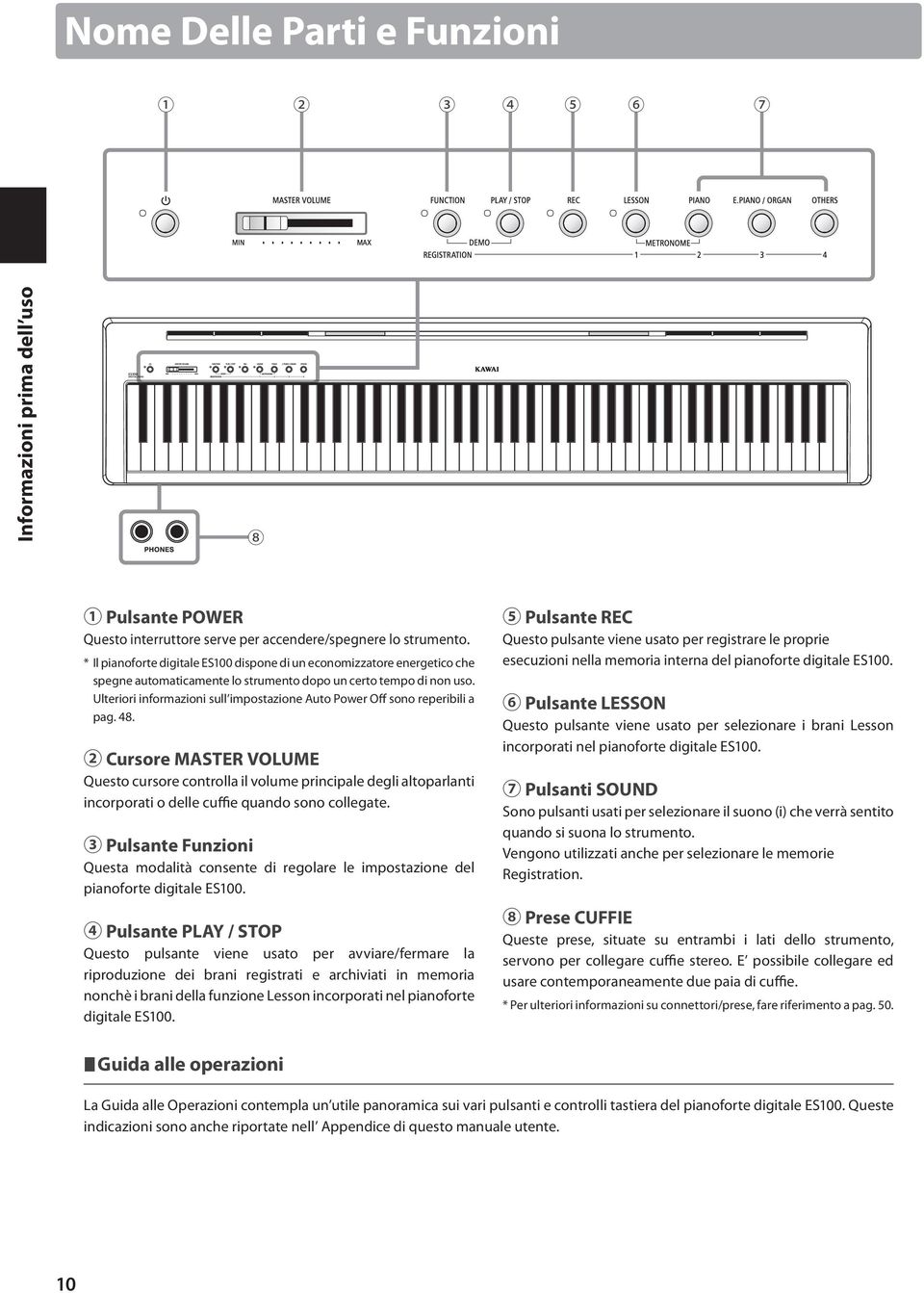 Ulteriori informazioni sull impostazione Auto Power Off sono reperibili a pag. 48.