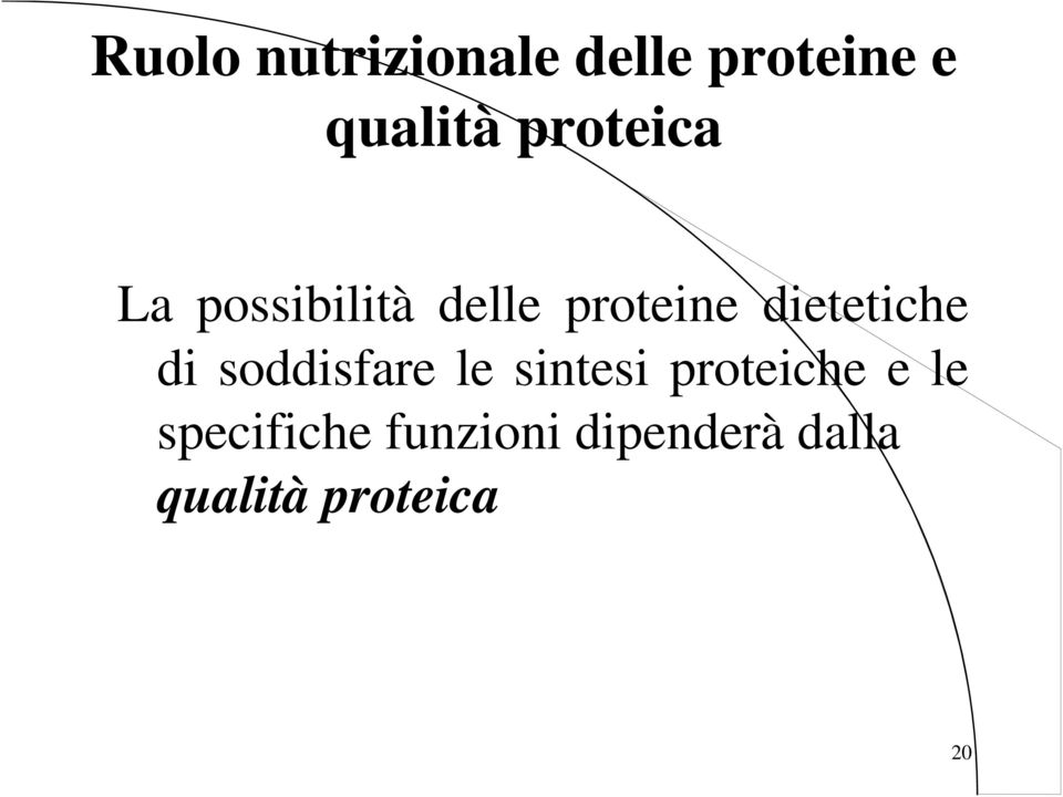 dietetiche di soddisfare le sintesi proteiche e