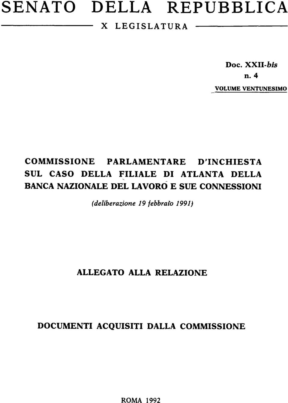 FLALE D ATLANTA DELLA BANCA NAZONALE DEL LAVORÒ E SUE CONNESSON