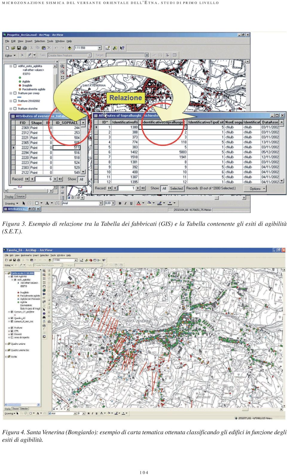 Esempio di relazione tra la Tabella dei fabbricati (GIS) e la Tabella contenente gli