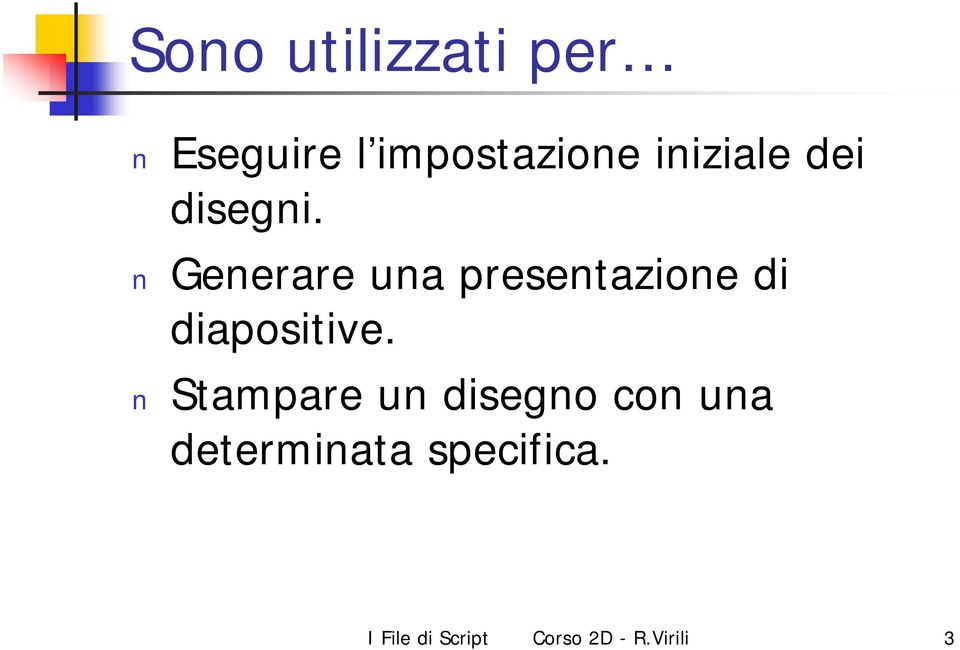 Generare una presentazione di diapositive.