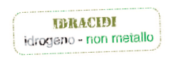 Anche gli idracidi si possono ottenere per reazione diretta tra elemento e idrogeno: Le formule si scrivono riportando per primo il simbolo dell idrogeno.