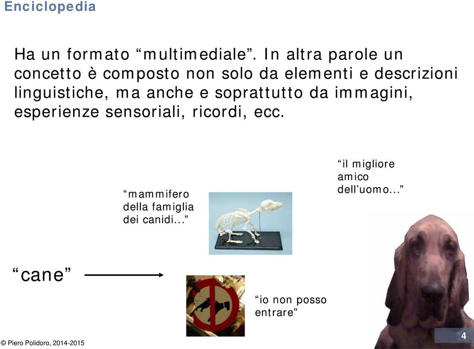 linguistiche, ma anche e soprattutto da immagini, esperienze sensoriali,