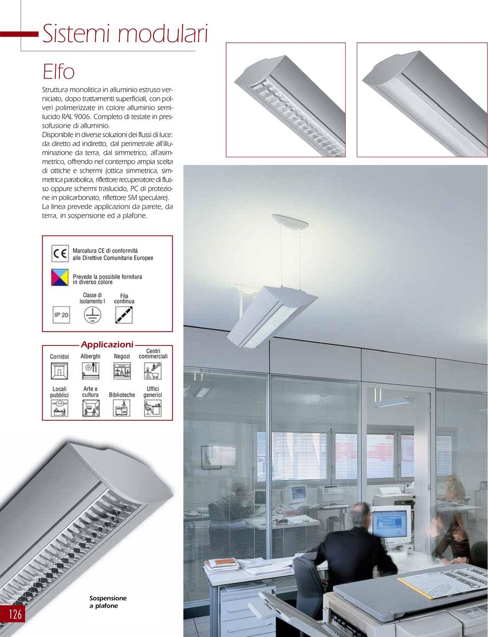 Disponibile in diverse soluzioni dei flussi di luce: da diretto ad indiretto, dal perimetrale all illuminazione da terra, dal simmetrico, all asimmetrico, offrendo nel contempo ampia scelta di