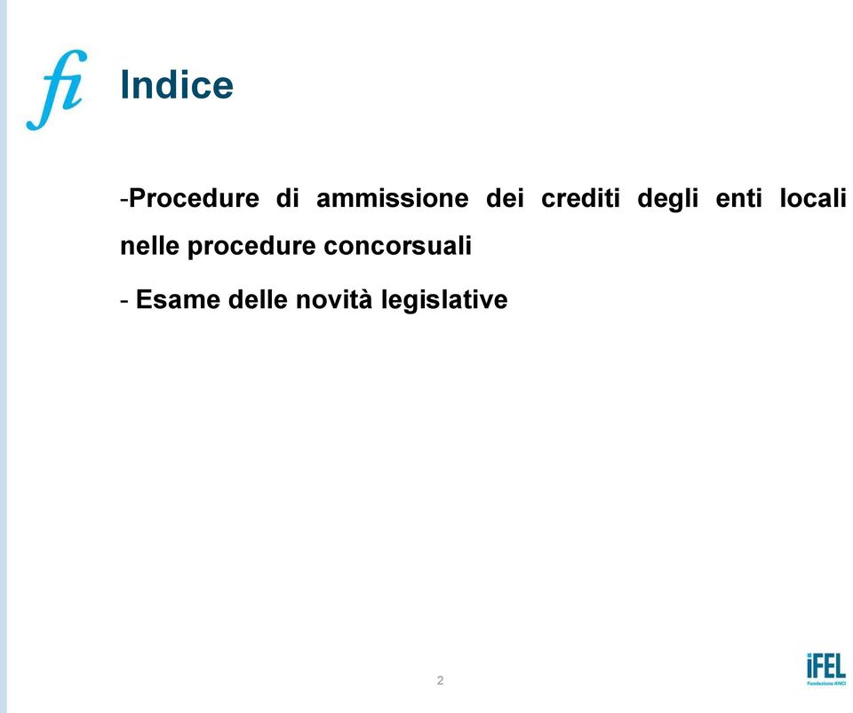 enti locali nelle procedure