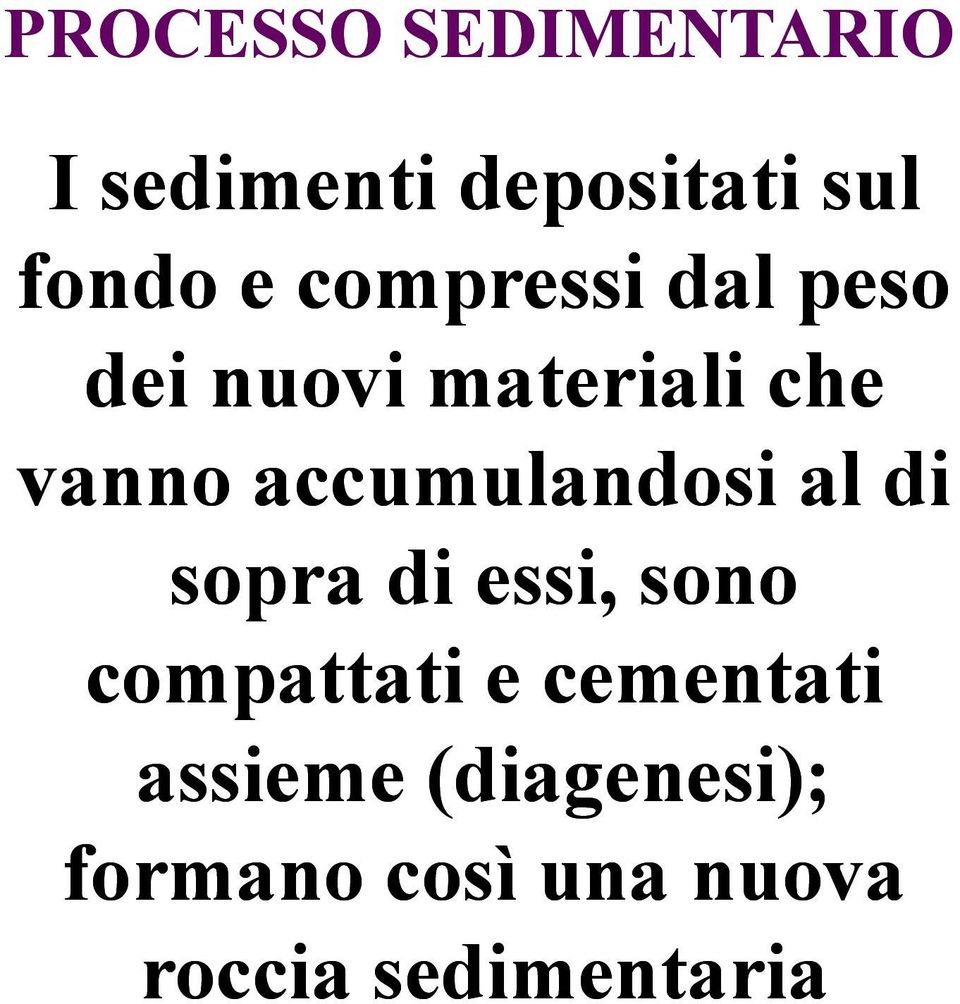 accumulandosi al di sopra di essi, sono compattati e